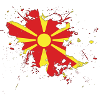 North Macedonia Macedonia flag as a splash of color