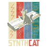 Rétro Synthétiseur chat