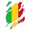 Mali flag torn motif