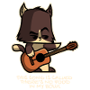 Chat guitariste drôle