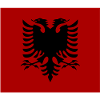 Drapeau albanais rouge foncé