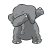 Elephant Dabbing d’éléphant drôle