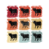 Retro Pop Art Cow Bull