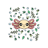 Cute axolotl amphibian aquaristic