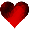 Red mosaic heart