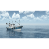 Ein Fischkutter im offenen Meer