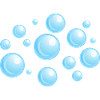 Luftblasen Blau