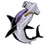 Shark predatory fish marine animal shark hammer shark motif