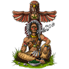Native American Chief Smoking Weed