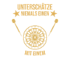 Alten Mann mit einem Dartpfeil