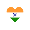India indian ensign flag heart