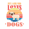 Girl loves dogs