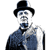 Winston Churchill mit Hut Art