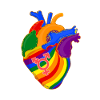 LGBT rainbow heart