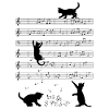 Chats Musique notes