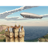 Scottish Castle and Zeppelin