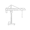 Kran Baustelle Silhouette