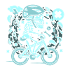 Vélo squelette bike totenkopf cadeau