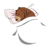 Sleeping and slumbering bear