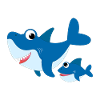 Blue Shark Blue Baby Shark Shark Sweet Cute
