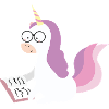 Einhorn mit Buch