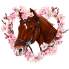 Pferd Süß Mit Blumenherz