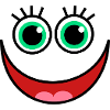 Funny face eyes design