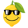 Funny lemon face with sunglasses.