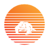 Komodo dragon silhuette in sunset