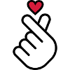 Miniheart Fingerherz - white - red heart