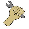Open ended wrench tool handyman screwdriver hand