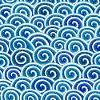 Expressive wave pattern in blue