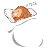 Sleeping and slumbering lion