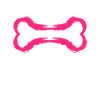 Dog icon bone brush pink
