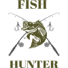 Fish Hunter Tshirt Angler Geschenk