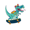 Skateboard dinosaur
