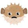 Pufferfish Grumpy Kids Funny Gift
