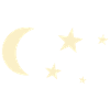 moon and stars