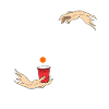 Michelangelo hands beerpong