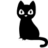 Katze mit farbigen Pfoten