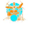 Skelet drummer drums drummers Halloween