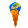 Global Warming Earth Ice cream