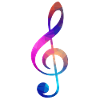 Bunter Violinschlüssel