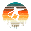 Vintage Snowboard Snowboarder