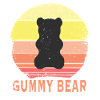 Retro gummy bear sunset