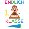 Einschulung 1. Klasse Affe Schule
