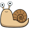 Cute Little Snail with House Cartoon