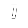 Pallone da calcio con numero di maglia 7 numero sette