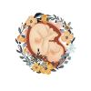 Flower child pregnant mother midwife