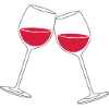 2 wine glasses